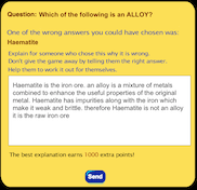 Feedback entry with text