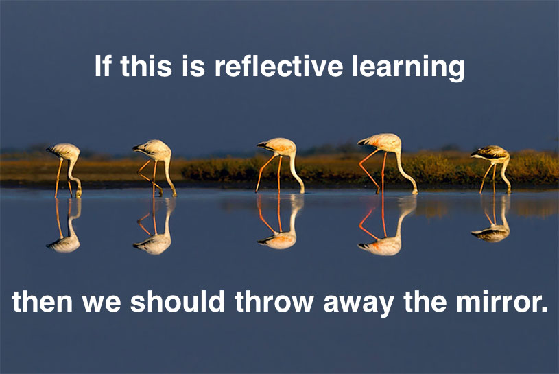 If this is reflective learning then we should throw away the&nbsp;mirror